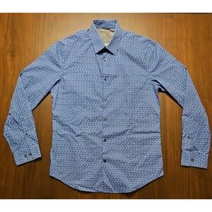 Calvin Klein Extreme Slim Fit M 15/15.5-32/33‎ Long Sleeve Button Up Blue Shirt